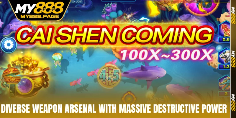 Diverse weapon arsenal with massive destructive power