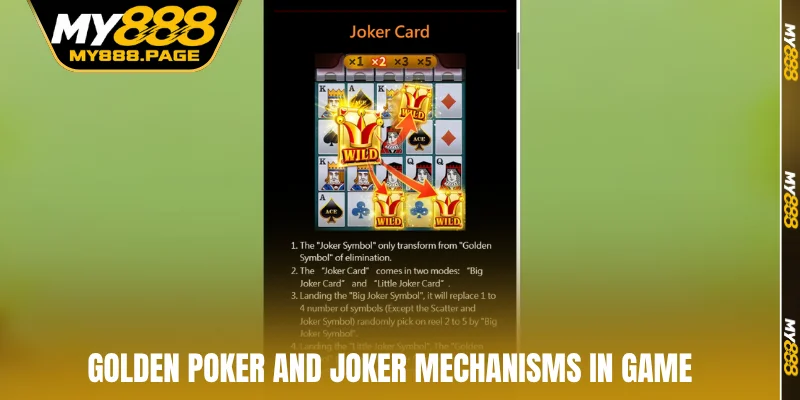 Golden poker and joker mechanisms in game