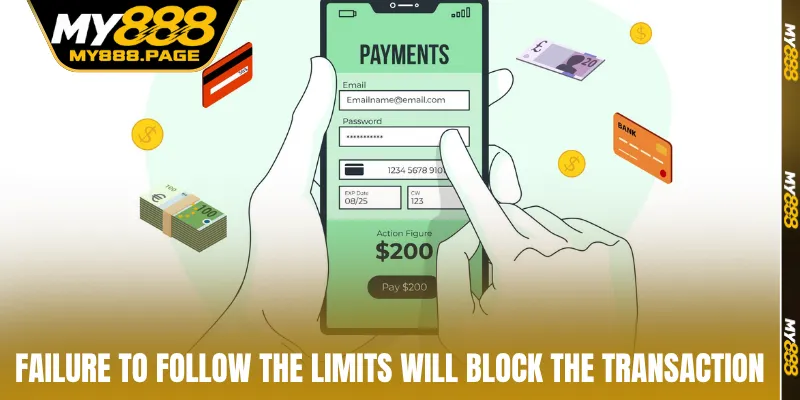 Failure to follow the limits will block the transaction
